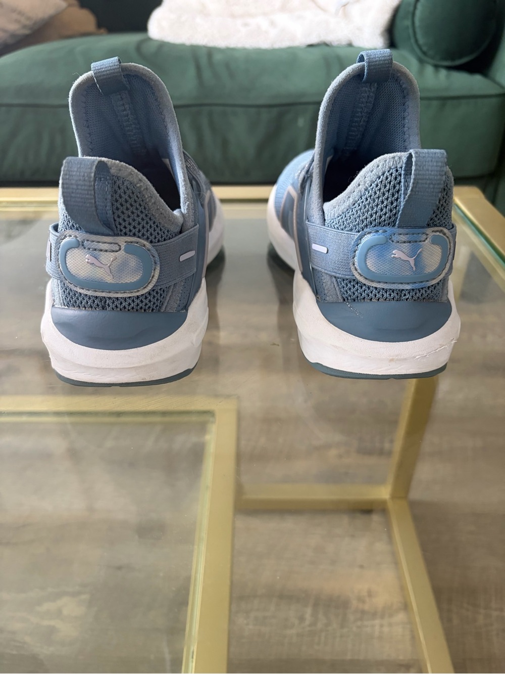 Puma Kids Light Blue Mesh Athletic Sneakers - Picture 4 of 7